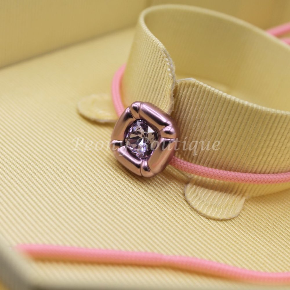 Swarovski 5626400 Dulcis necklace choker jewelry pink purple adjustable new - Picture 7 of 15